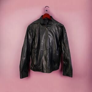 SILVIA Y MARIO NWT WOMENS  SIZE LARGE LEATHER JACKET COAT